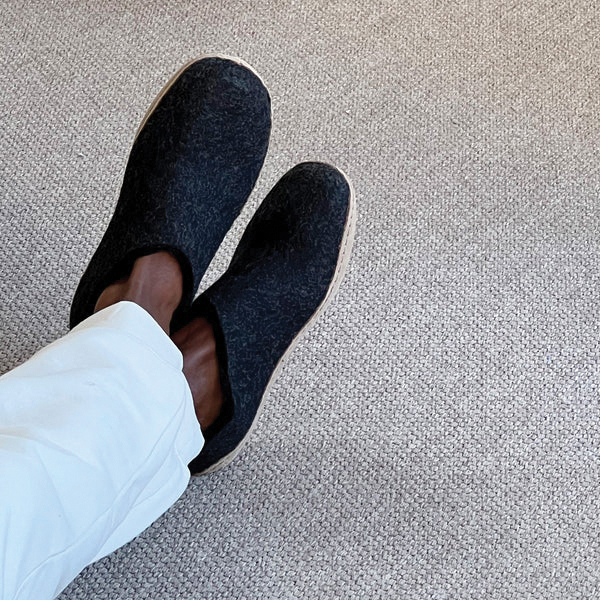 Glerups B 36 02 CHARC Slippers, 36, Charcoal, Wool - 4