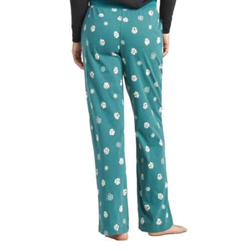 Life Is Good KIRP9S-M Snuggle Up Sleep Pant, M, Holiday Paw, Cotton, Spruce Green, Drawcord - 2