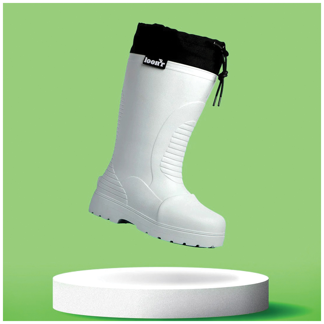 Loon'r Hi-Flyer Series LNR-HF-SL-WHI Boots, L, Frosty's Flake White, EVA - 3