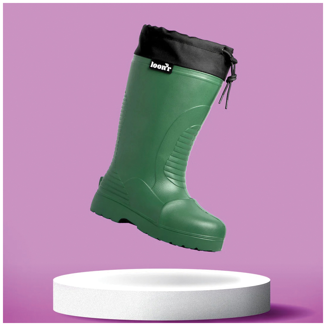 Loon'r Hi-Flyer Series LNR-HF-S2L-DKG Boots, 2L, Pass The Peas Green, EVA - 4