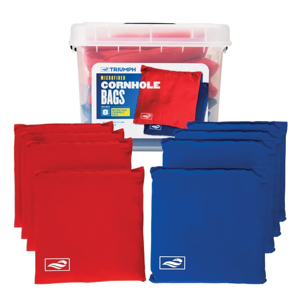 Triumph 12-0040-3 Classic Cornhole Bag, Microfiber, Blue/Red