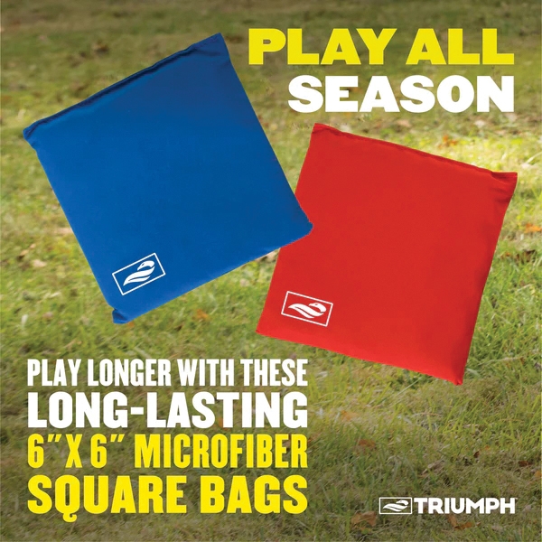 Triumph 12-0040-3 Classic Cornhole Bag, Microfiber, Blue/Red - 2