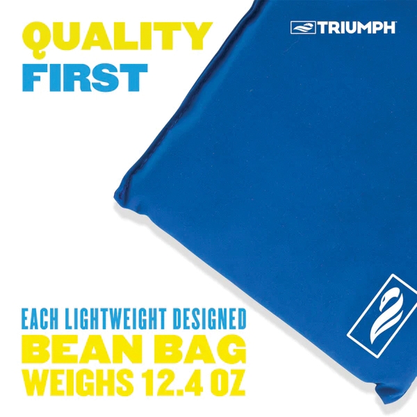 Triumph 12-0040-3 Classic Cornhole Bag, Microfiber, Blue/Red - 3