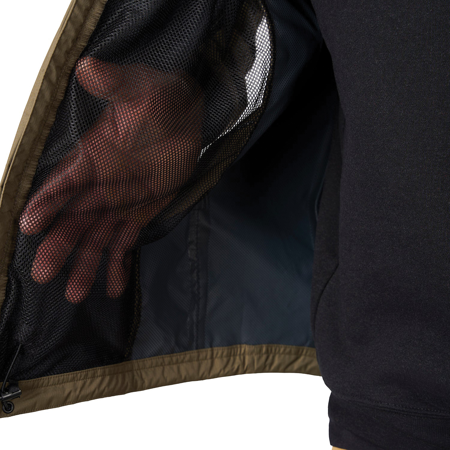 Grundens Trident Series 10359-355-0014 Jacket, M, 40D Ripstop Nylon/PU, Otter, Flap Zipper - 5