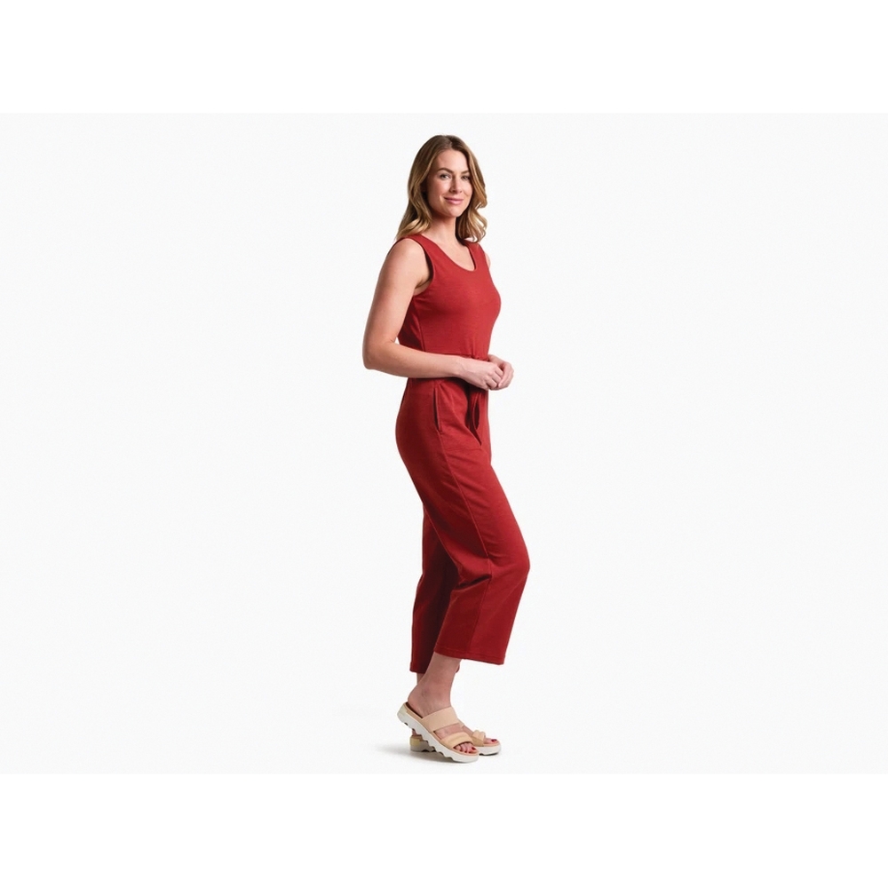 Kuhl Ella Series 4055-SC-XS Jumpsuit, XS, 32 to 33 in, 25 to 26 in, Cotton/Polyester, Scarlet, 24-1/2 in L Inseam - 3
