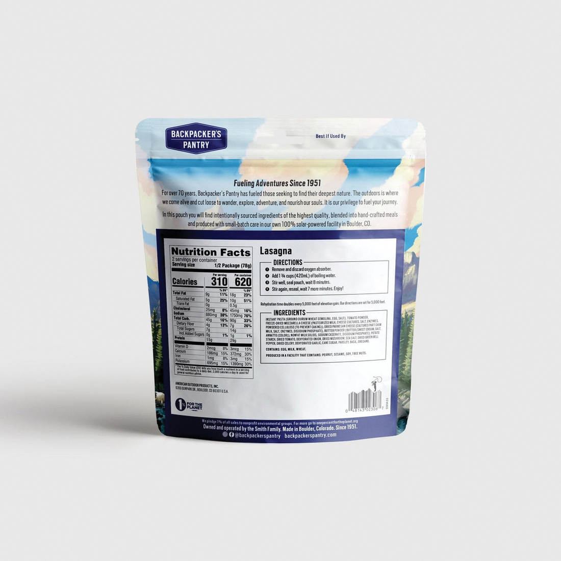 Backpacker's Pantry 102306 Lasagna Pouch - 4