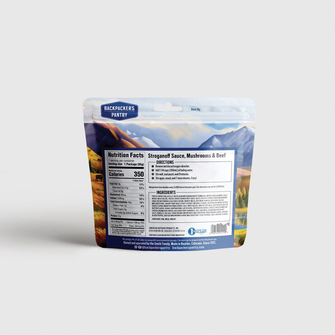 Backpacker's Pantry 101410 Stroganoff Sauce Mushrooms and Beef Pouch - 3