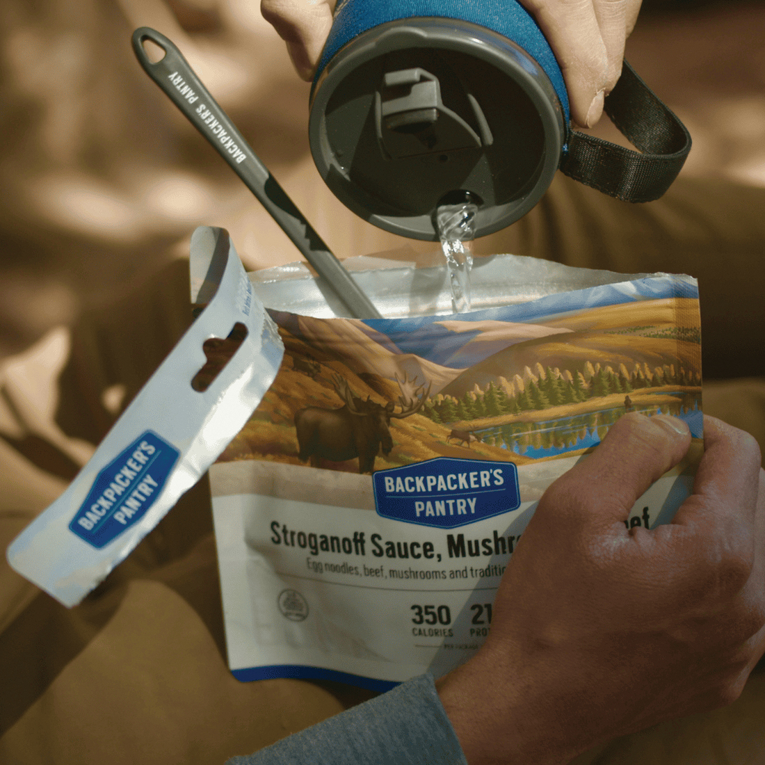 Backpacker's Pantry 101410 Stroganoff Sauce Mushrooms and Beef Pouch - 4