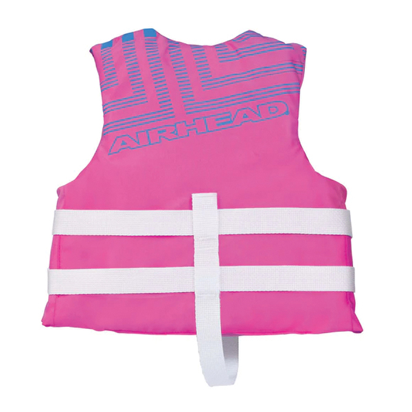 AIRHEAD Trend Series 30081-02-A-HPSB Life Vest, Child, Fits Chest Size: 22 to 25 in, Polyester Outer, Blue/Pink, Buckle - 4