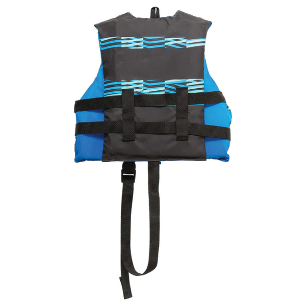 AIRHEAD Element Series 30092-16-A-BKTL Life Vest, Super Large, Fits Chest Size: 50 to 60 in, Black/Blue, Buckle - 4