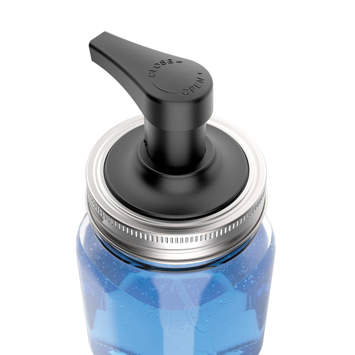Fox Run 82757 Foam Soap Dispenser Lid, Black, For: Ball, Kerr, Kilmer and Anchor Hocking 16 oz Regular Mouth Mason Jars - 3