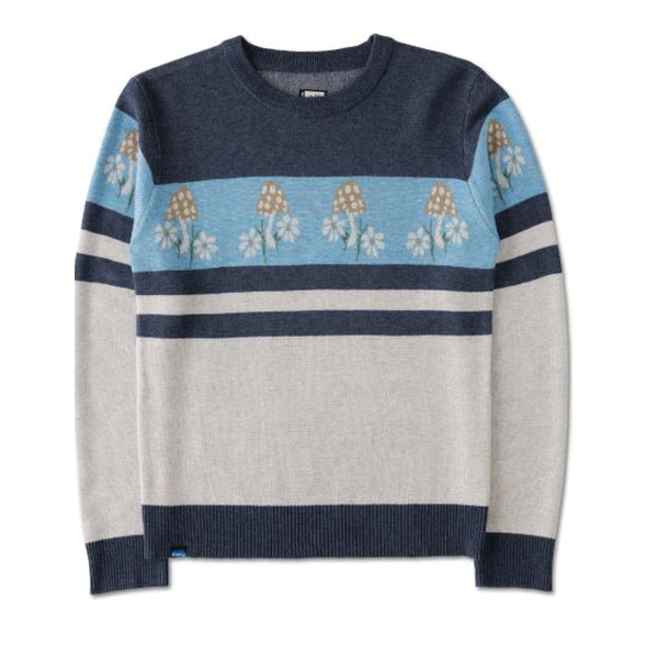 Kavu Hillrose Series 2169-2642-M Sweater, M, 37 to 38 in Chest, Crew Neck, Acrylic/Nylon/Polyester/Wool, Mushroom Patch - 3