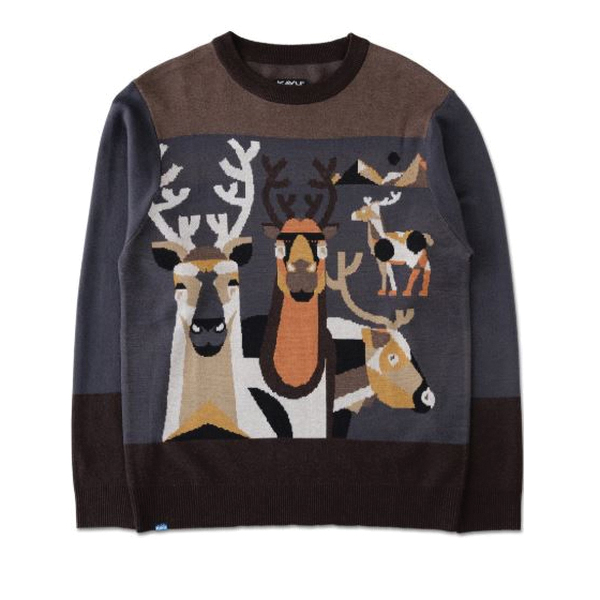 Kavu Highline Series 5134-2754-L Sweater, L, 42 to 44 in Chest, Jacquard, Crew Neck, Acrylic/Nylon/Polyester/Wool - 3