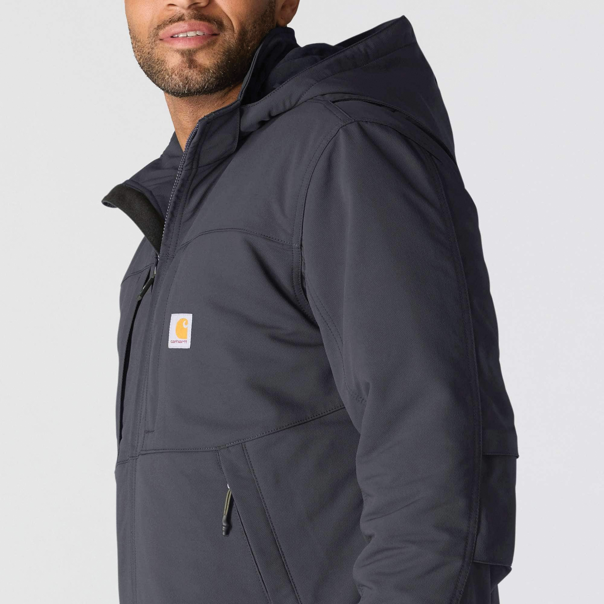 Carhartt Super Dux Series 106006-029-M Insulated Jacket, M, Nylon/Spandex, Shadow, Zipper, Regular, 27 to 30 in L - 2