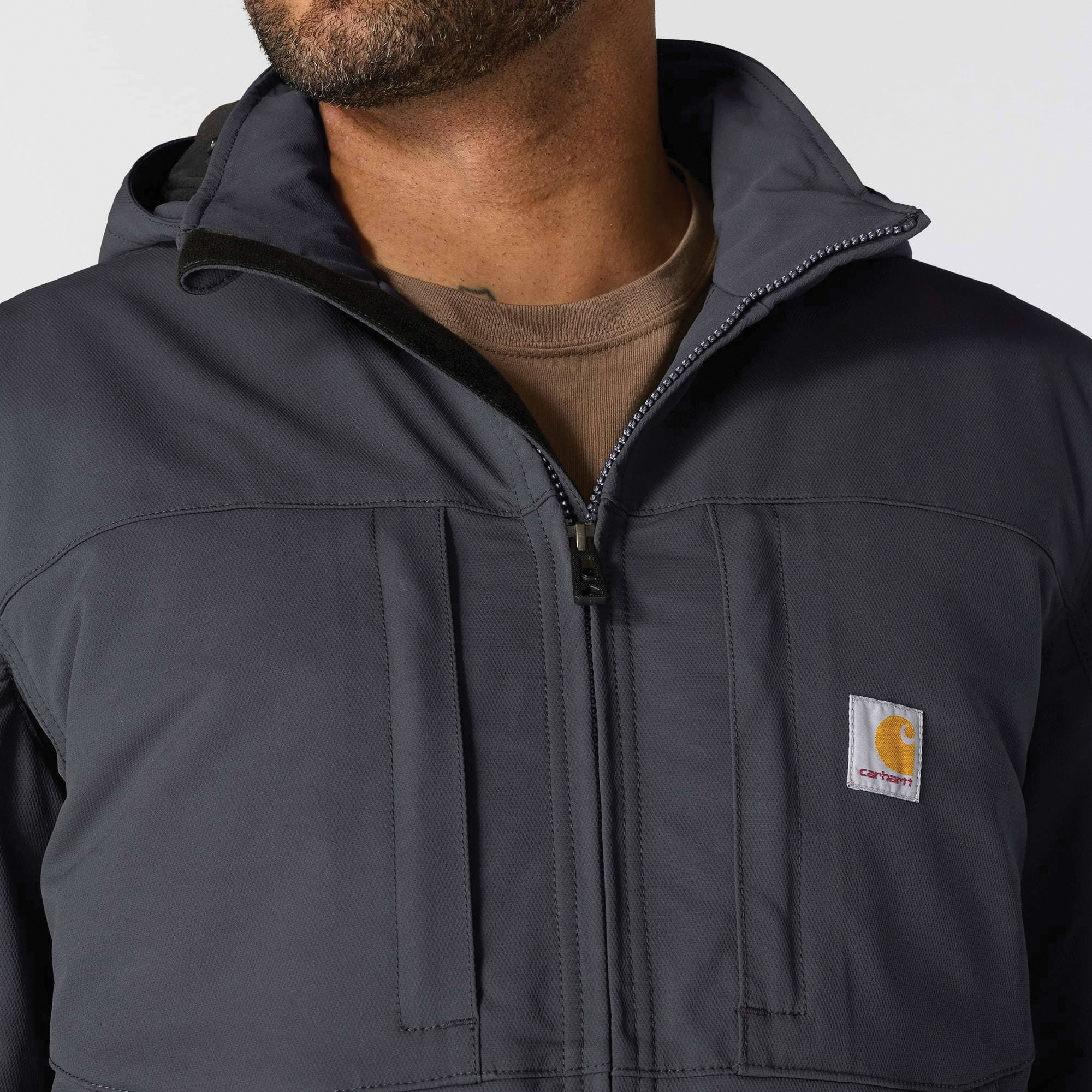Carhartt Super Dux Series 106006-029-M Insulated Jacket, M, Nylon/Spandex, Shadow, Zipper, Regular, 27 to 30 in L - 3
