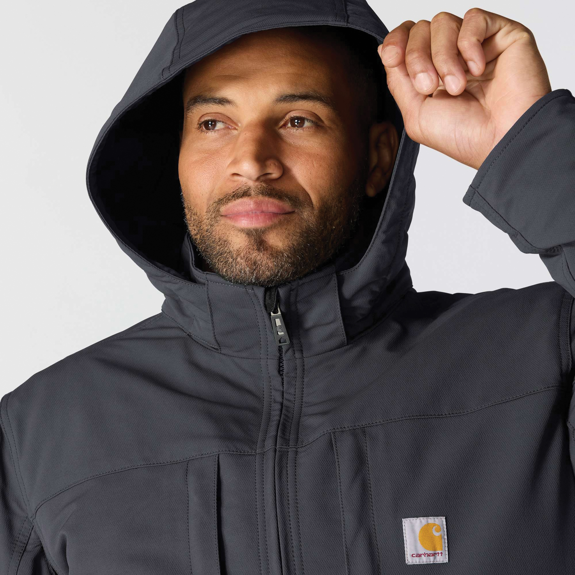 Carhartt Super Dux Series 106006-029-M Insulated Jacket, M, Nylon/Spandex, Shadow, Zipper, Regular, 27 to 30 in L - 5