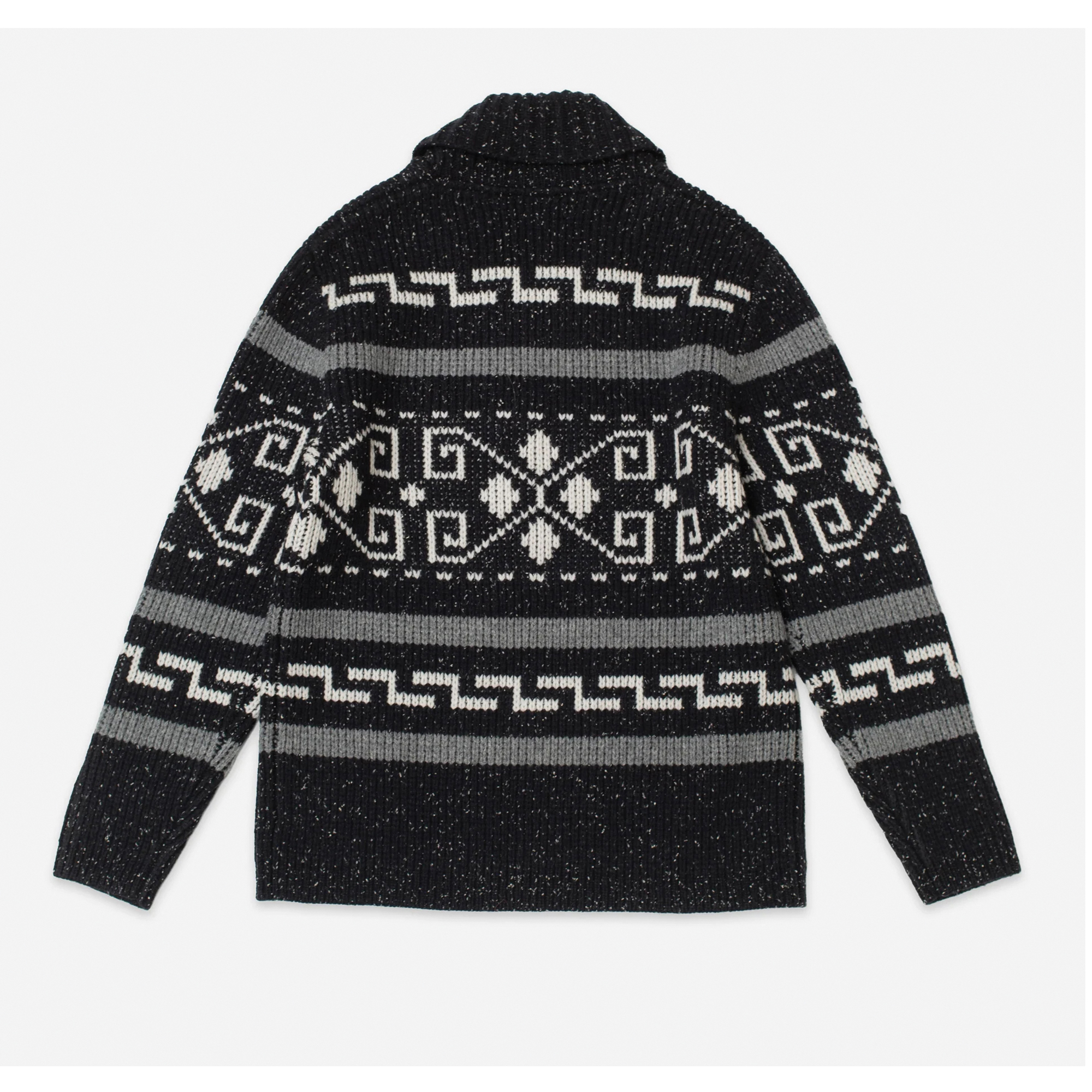 Pendleton The Original Westerley Series RF1362-74729-M Sweater, M, 55 cm Chest, Ribbed Shawl, Lambswool/Nylon, Black - 2