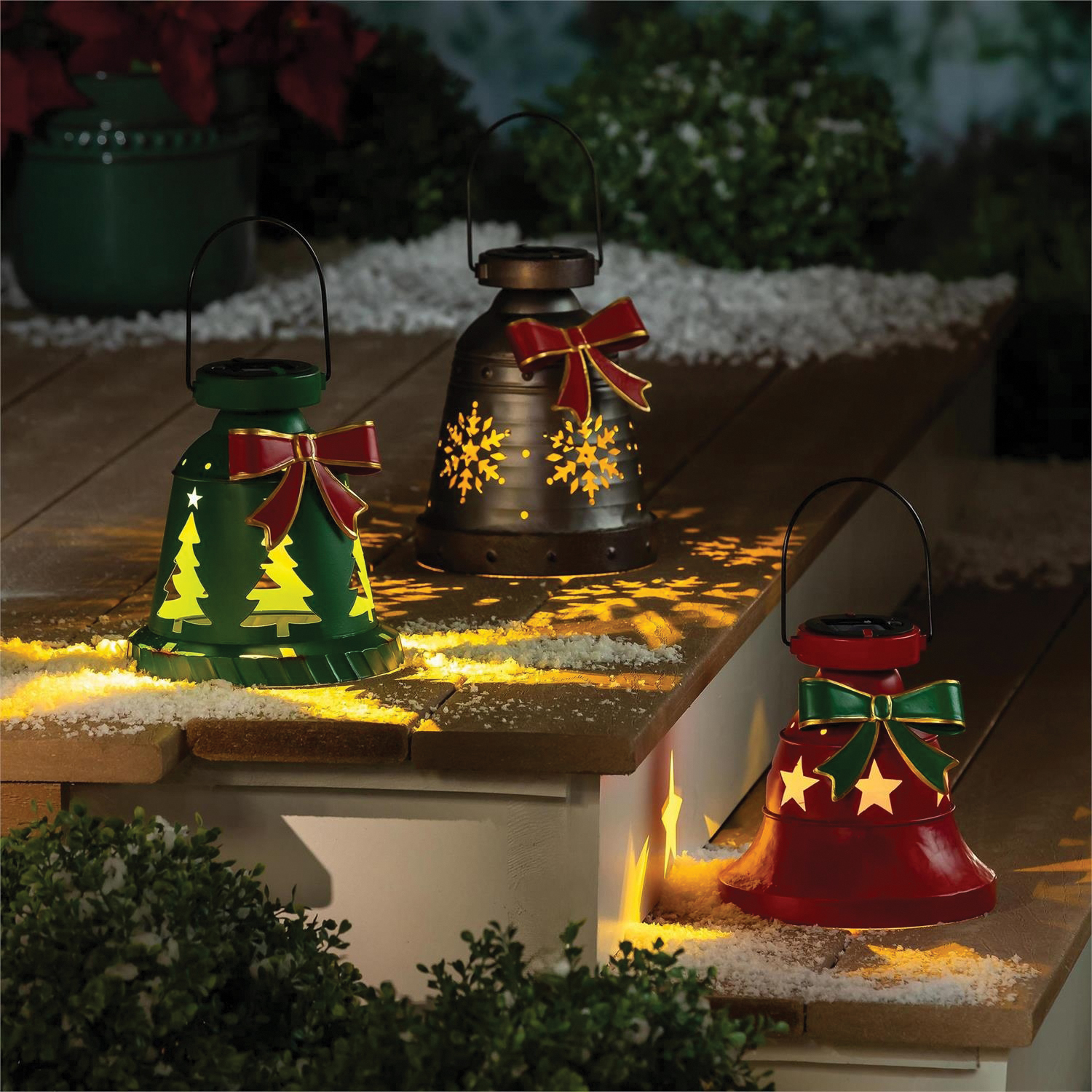 Evergreen Enterprises Joyful Traditions Series 2SP9396 Lantern Bell, Solar, Metal - 2