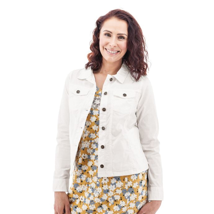 aventura Arden Series O161442-138-MD Jacket, M, Cotton/Lycra, Cendre Blue, Button Closure - 2