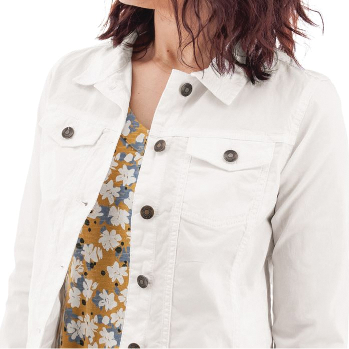 aventura Arden Series O161442-138-MD Jacket, M, Cotton/Lycra, Cendre Blue, Button Closure - 3