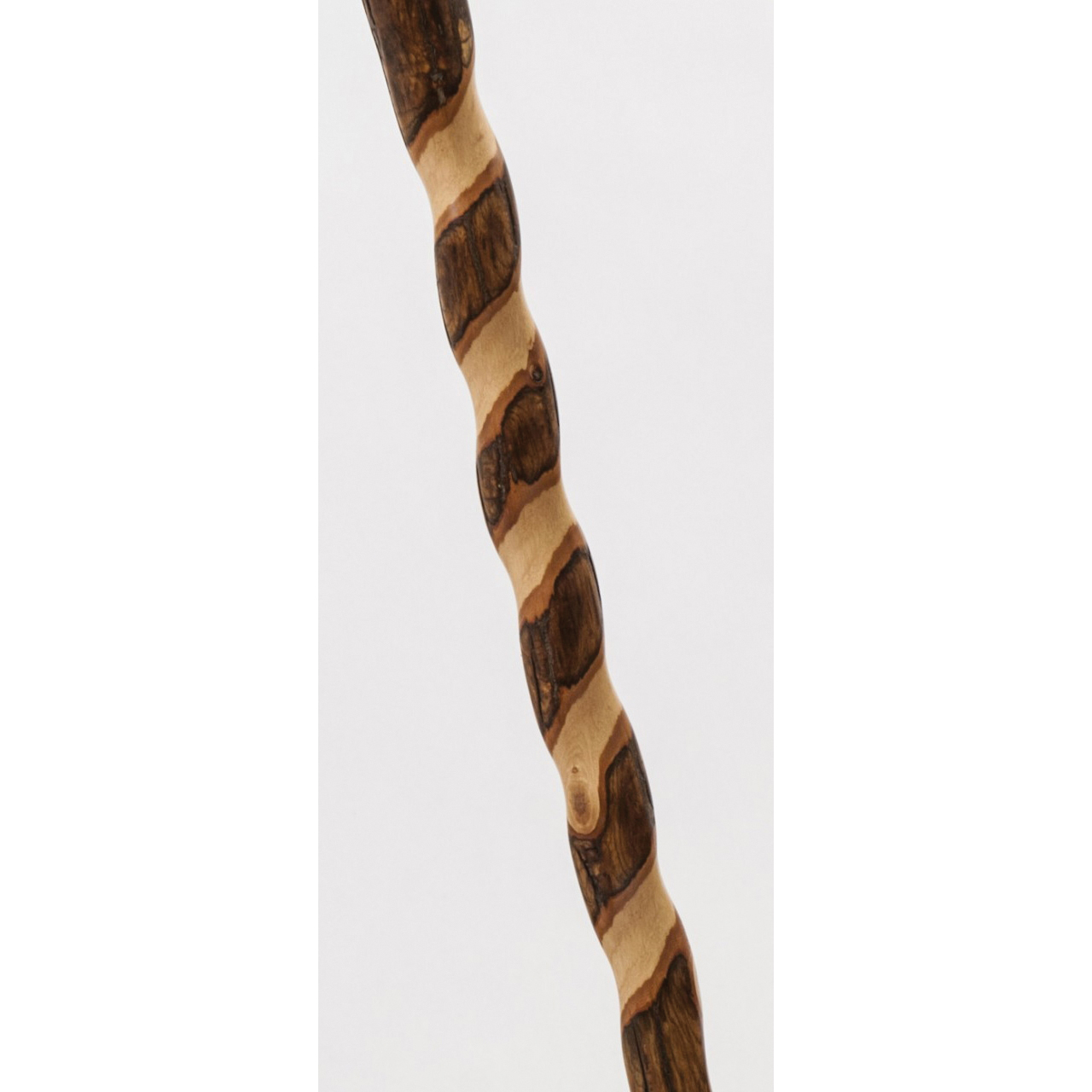 Brazos 502-3000-0226 Twisted Rustic Walking Cane, 37 in H Cane, Standard Handle, Wood Handle, Hickory Wood - 3