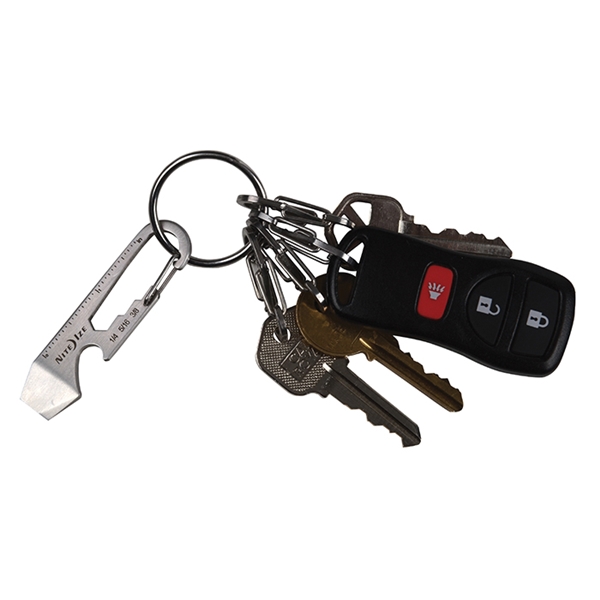 Nite Ize KMT-11-R3 Key Tool, 2.6 in Ring, Stainless Steel Case - 2