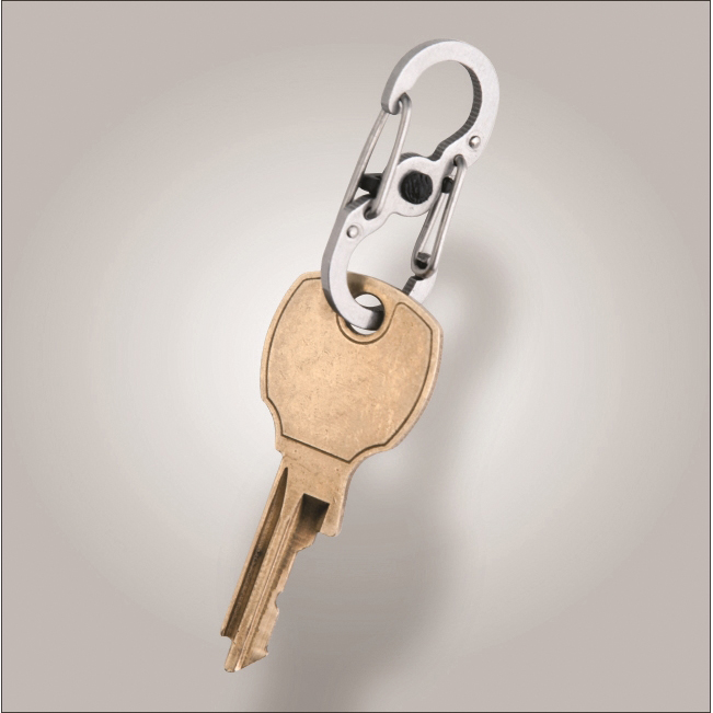 Nite Ize LSBM-11-2R3 Key Carabiner, 2-Pk., 1.39 in OAL, 0.62 in Dia Ring, Stainless Steel, Silver - 1