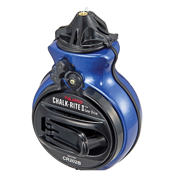 Tajima Chalk-Rite II Series CR202B-P Chalk Snap Line, 100 ft L Line, Blue Line, 3:1 Gear Ratio - 2