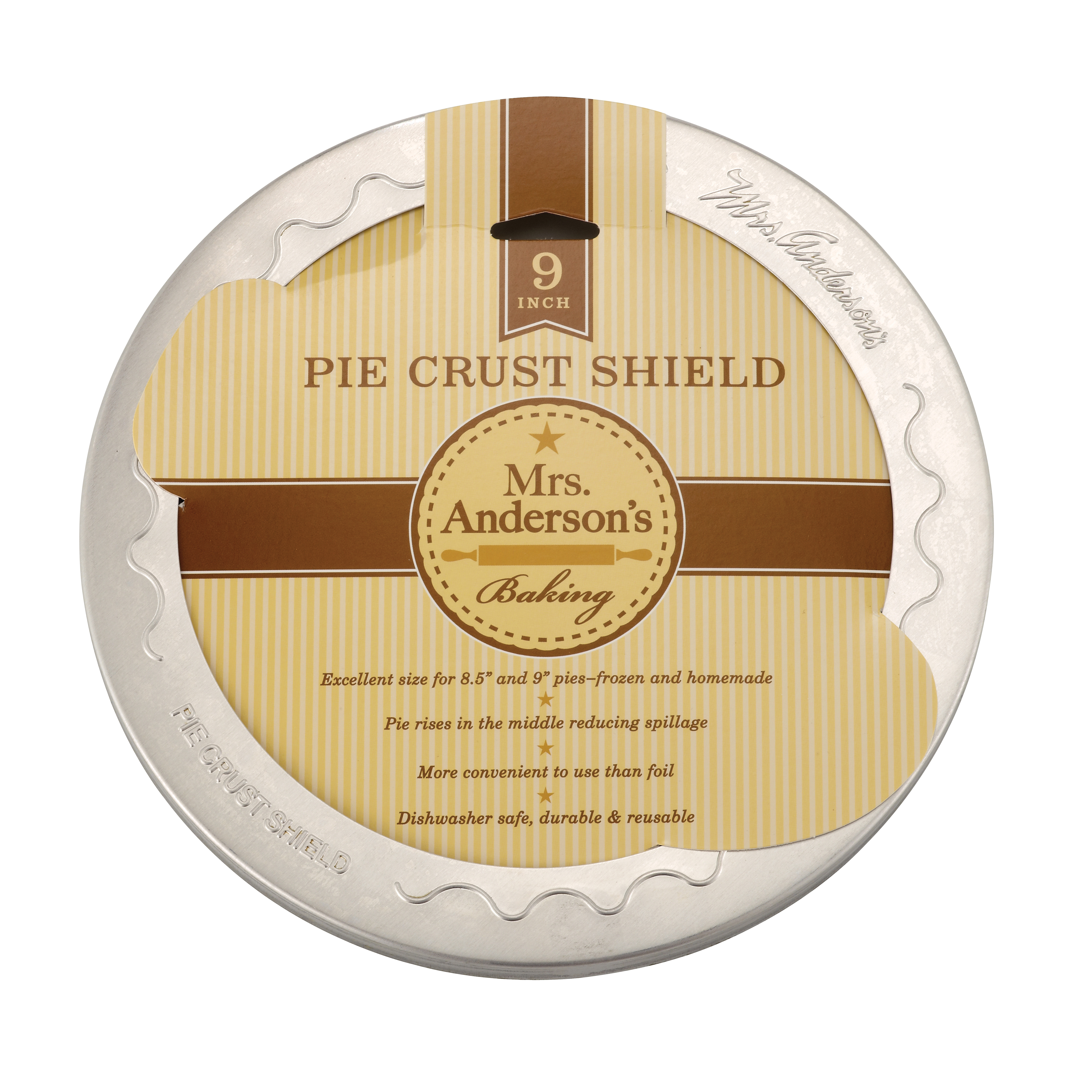 Mrs. Anderson's Baking 104 Pie Crust Shield, Aluminum - 2