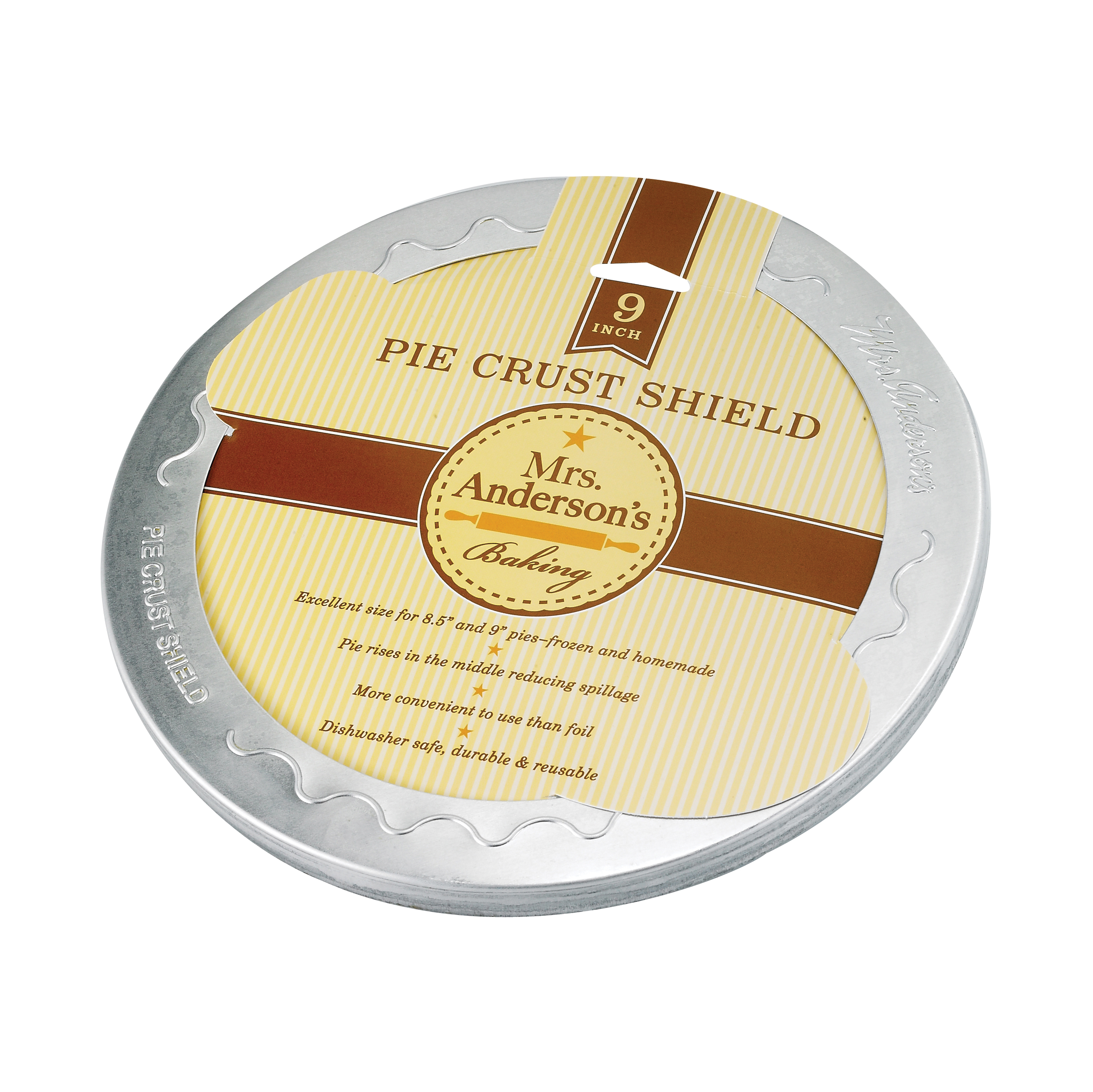 Mrs. Anderson's Baking 104 Pie Crust Shield, Aluminum - 3
