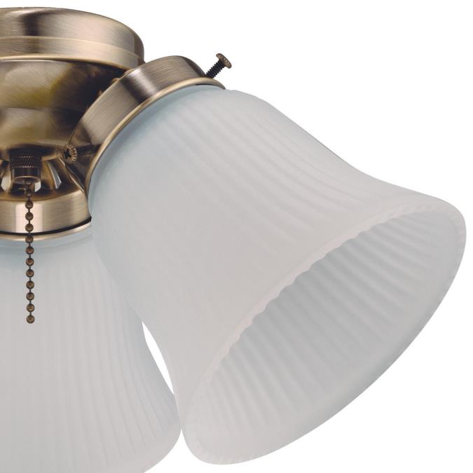 Westinghouse 77848 Ceiling Fan Light Kit, Cluster, Glass, Antique Brass/Frosted - 2