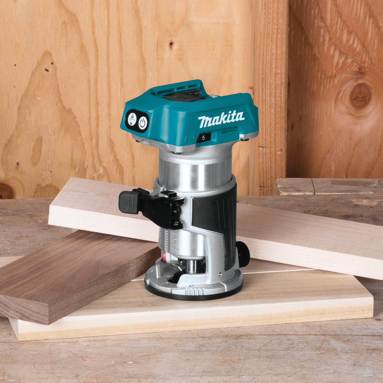 Makita XTR01Z Compact Router, 18 V, 10,000 to 30,000 rpm Spindle - 2