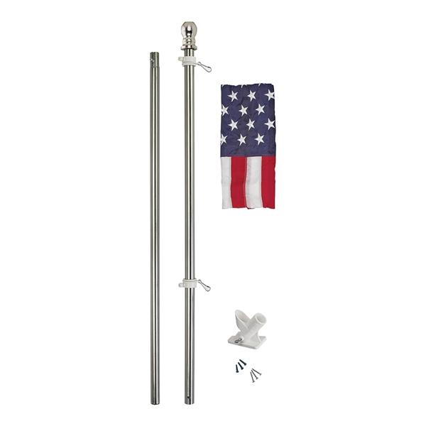 Valley Forge SSTINT-AM6 Flag Kit, Includes: (2) 6 ft Aluminum Pole with 2-Position HDPE Bracket - 2