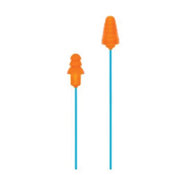Plugfones Guardian PG-UO Earphones, 23/26 dB SPL, Light Blue/Orange - 2