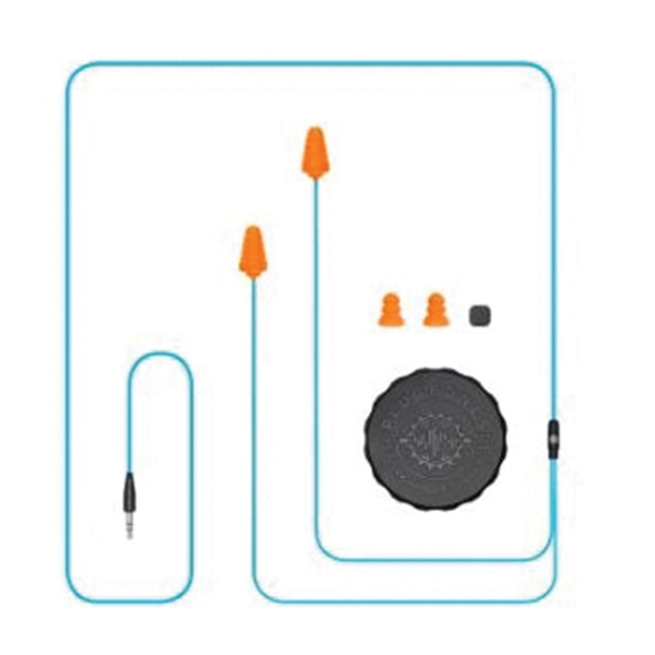 Plugfones Guardian PG-UO Earphones, 23/26 dB SPL, Light Blue/Orange - 3