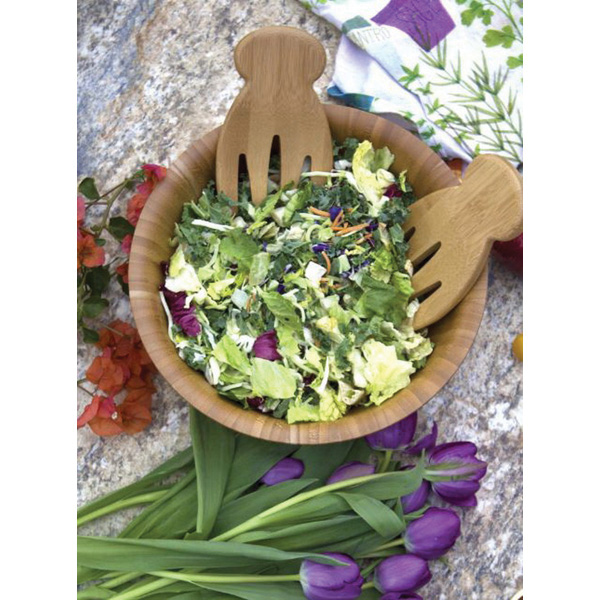 Totally Bamboo 20-2054 Salad Hand, 8-Piece, Bamboo - 2