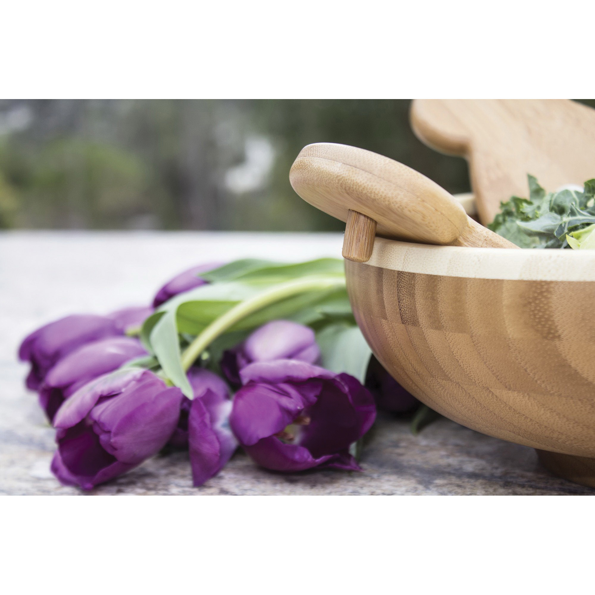 Totally Bamboo 20-2054 Salad Hand, 8-Piece, Bamboo - 3