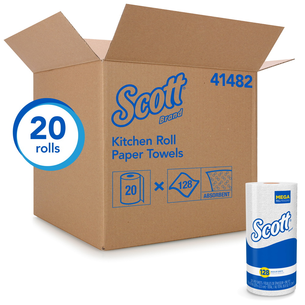 Scotts 41482 Paper Towel, 11 in L, 8.78 in W, 1-Ply - 3