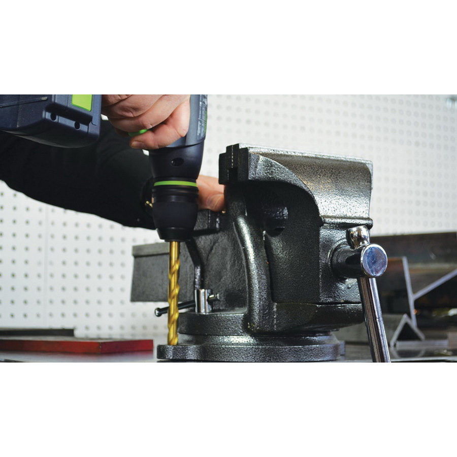Bessey BV-HD60 Heavy-Duty Bench Vise, 6 in Jaw Opening, 6 in W Jaw, 2-3/8 in D Throat, Cast Iron - 2