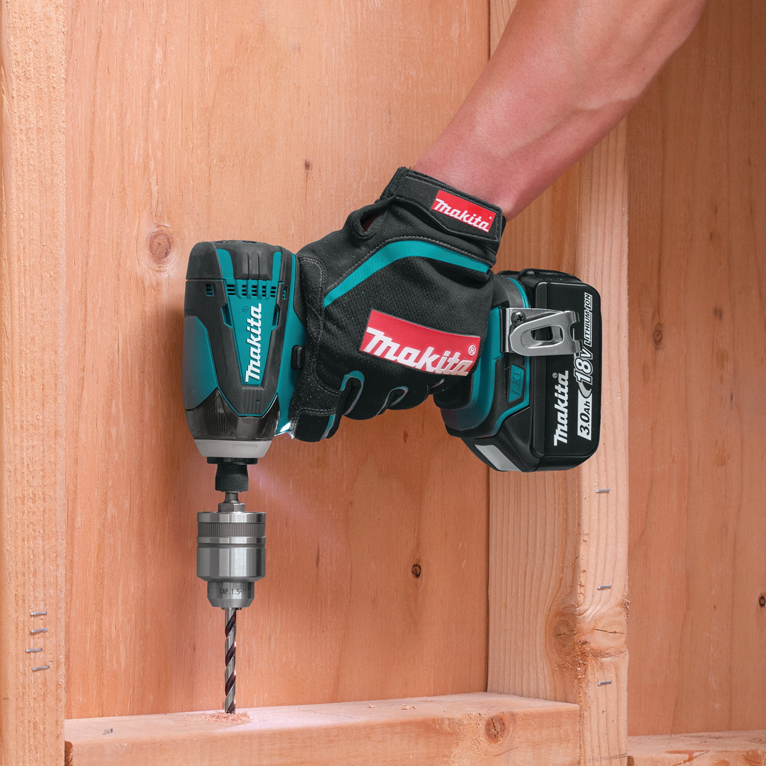 Makita 763198-1 Chuck Adapter, 3/8 in Chuck, Steel, Keyless - 2