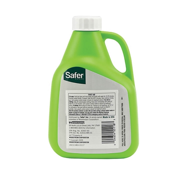 Safer 5118-6 Insect Killing Soap, Liquid, Spray Application, 16 oz Bottle - 2