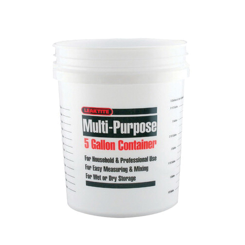 Leaktite 005GFNAT020 Soft-Grip Multi-Purpose Pail, 5 gal, Plastic, Clear - 2