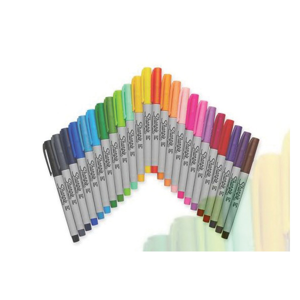 Sharpie 37121 Permanent Marker, Ultra-Fine Lead/Tip, Black Lead/Tip - 3