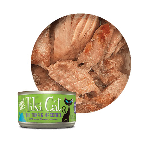 Tiki Pets Tiki Cat Papeekeo Luau 759029 Cat Food, Ahi Tuna, Mackerel Flavor, 2.8 oz Can - 1