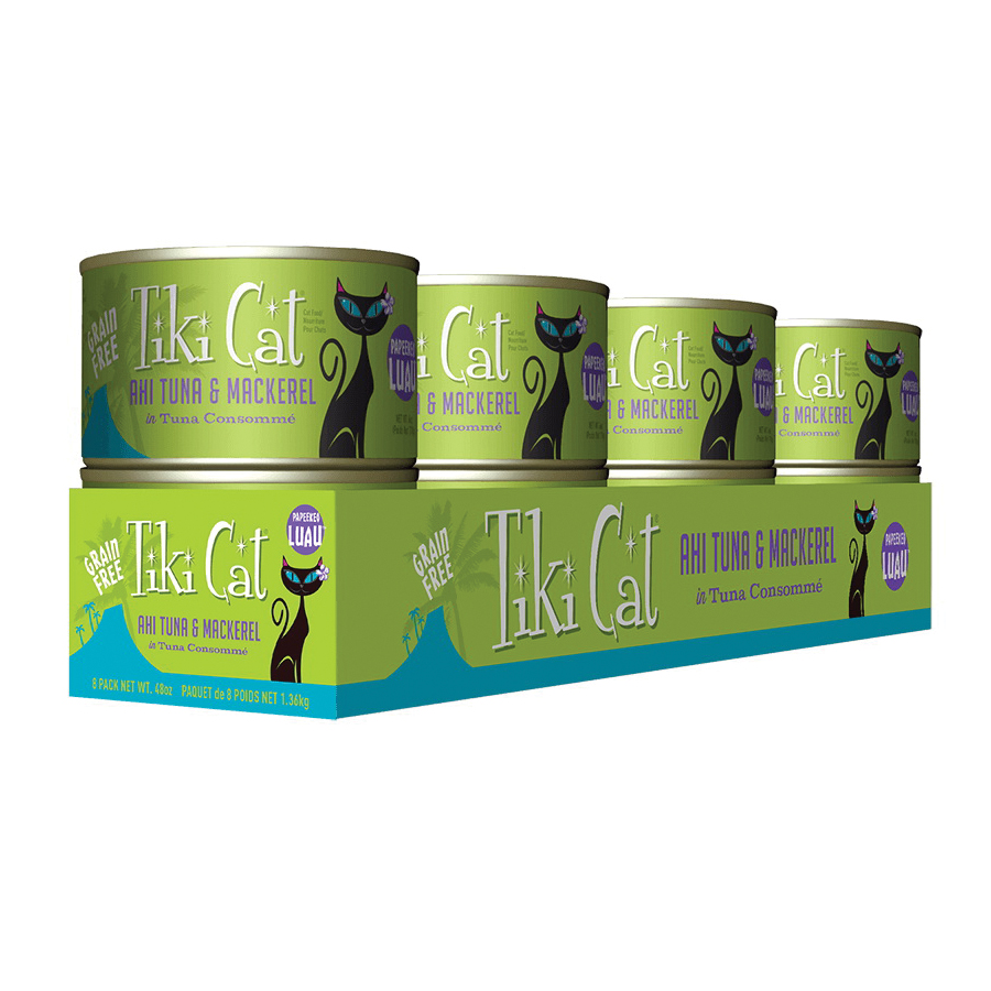Tiki Pets Tiki Cat Papeekeo Luau 759029 Cat Food, Ahi Tuna, Mackerel Flavor, 2.8 oz Can - 4