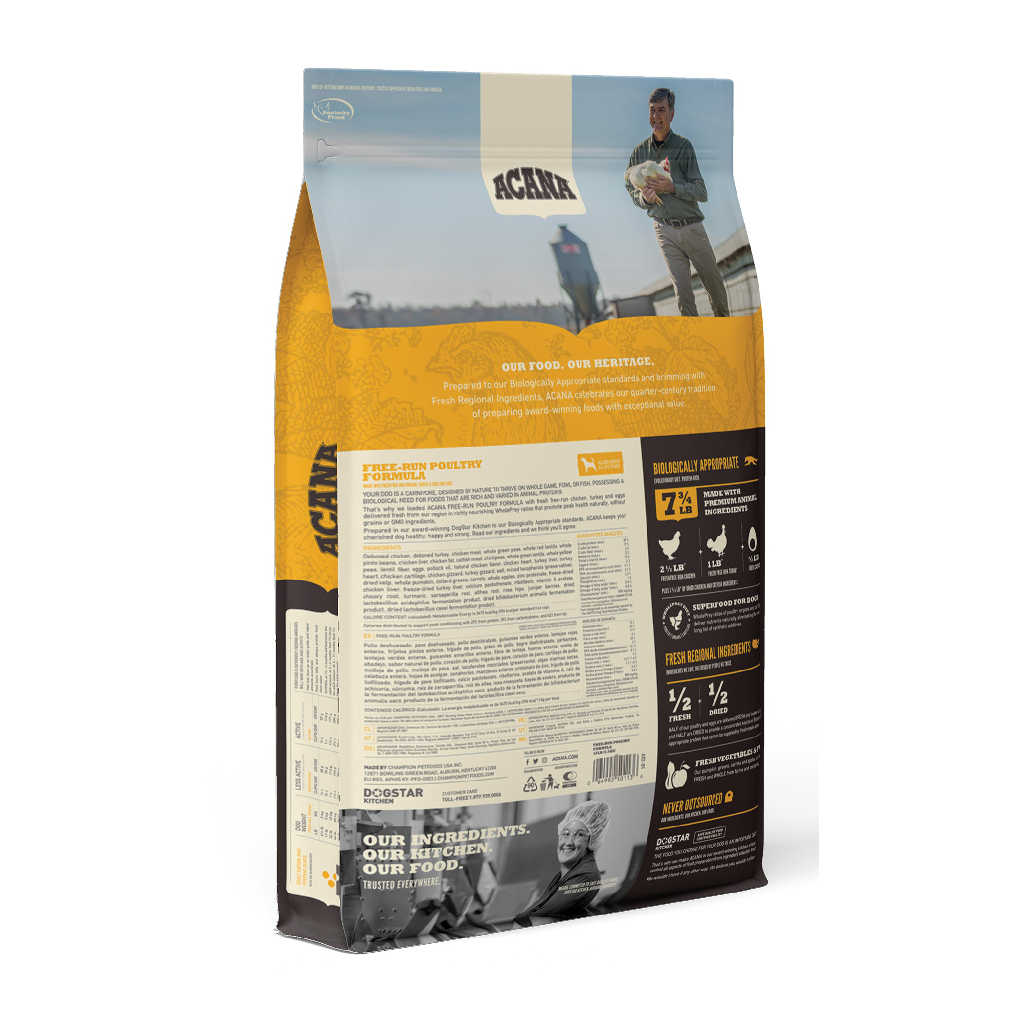 Acana DAC3261-4.5 Dog Food, Dry, Chicken, Egg, Turkey, 4.5 lb - 2