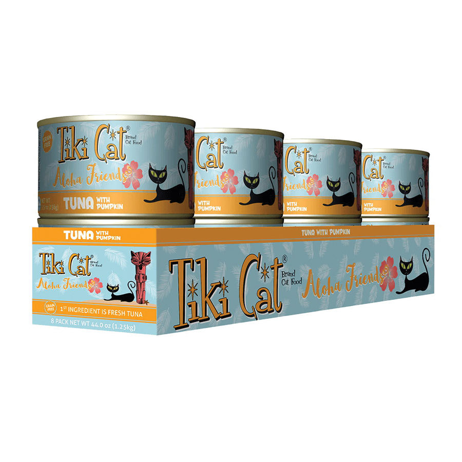 Tiki Pets Tiki Cat Aloha Friends 4400109 Cat Food, Tuna with Pumpkin Flavor, 3 oz Can - 4