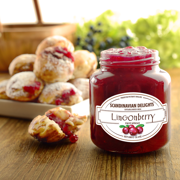 Scandinavian Delight 24E Gourmet Food, Sauce, Lingonberry, 14 oz, Jar - 3