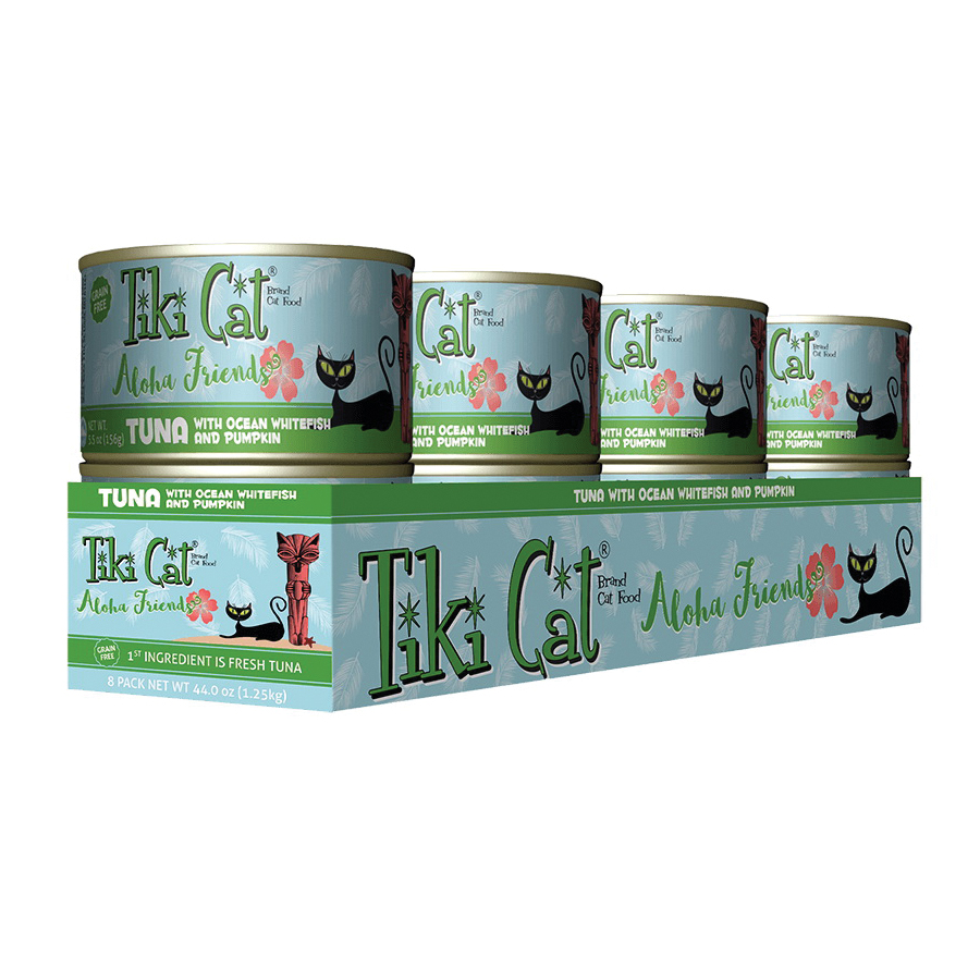 Tiki Pets Tiki Cat Aloha Friends 4400017 Cat Food, Pumpkin, Tuna with Ocean Whitefish Flavor, 3 oz Can - 4