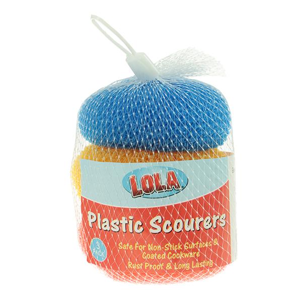 Lola 380-1 Mesh Scourer, Polypropylene Abrasive, 3-3/4 in Dia - 2